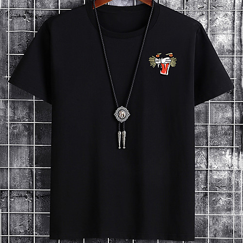 

Men's Unisex Tee T shirt Hot Stamping Cartoon Graphic Prints Mouth Plus Size Print Short Sleeve Casual Tops Cotton Basic Fashion Designer Big and Tall White Black Khaki