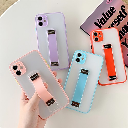 

Phone Case For Apple Back Cover iPhone 12 Pro Max 11 Pro Max Shockproof Dustproof with Stand Transparent TPU