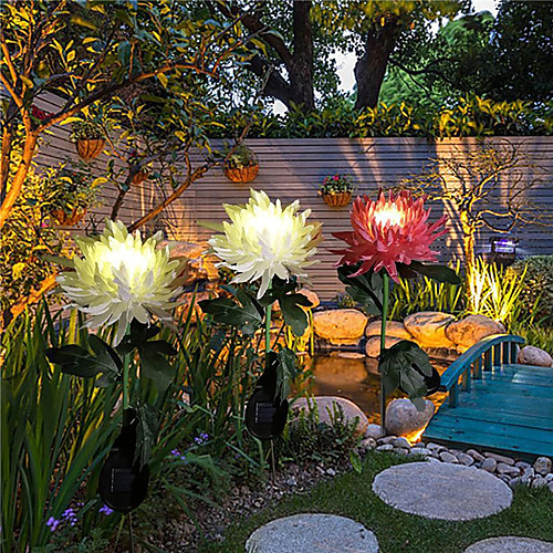 

Solar Lights Outdoor Garden Lawn Lights Outdoor Waterproof Artificial Plants Sets Chrysanthemum Lawn Light Stake Lamp for Courtyard Patio Garden Outdoor Landscape Path Decoration Lighting IP65