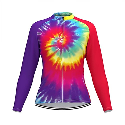 

21Grams Women's Long Sleeve Cycling Jersey Spandex Polyester Red Rainbow Bike Jersey Top Mountain Bike MTB Road Bike Cycling Quick Dry Moisture Wicking Breathable Sports Clothing Apparel / Stretchy