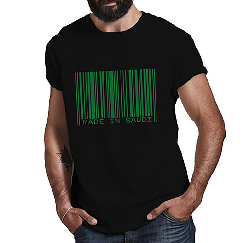 

Men's Unisex Tee T shirt Hot Stamping Striped Graphic Prints Letter Plus Size Print Short Sleeve Casual Tops Cotton Basic Fashion Designer Big and Tall Black