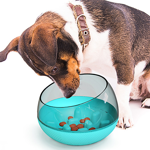 

Dog Cat Pets Feeders / Dog Cat Bowls ABSPC Durable No-Spill Solid Colored Yellow Blue Green Bowls & Feeding