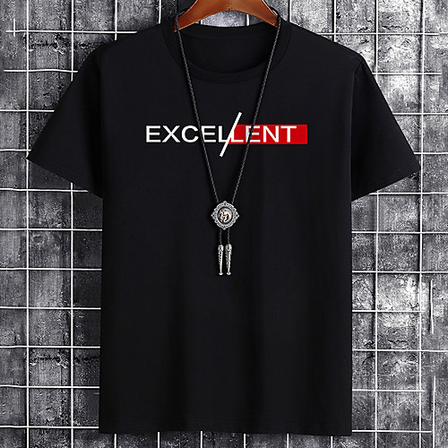 

Men's Unisex Tee T shirt Hot Stamping Graphic Prints Letter Plus Size Print Short Sleeve Casual Tops Cotton Basic Fashion Designer Big and Tall White Black Khaki