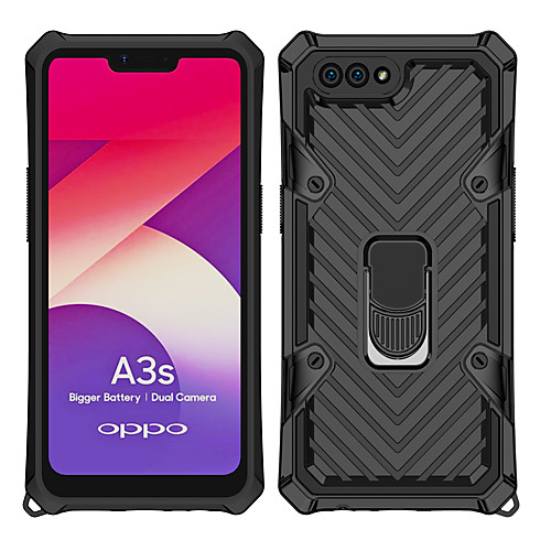 

Armor Phone Case For OPPO A92s A92 A72 A52 A9 A5 Realme 6S Realme 5s Military Grade Car Mount Metal Ring Kickstand Back Cover