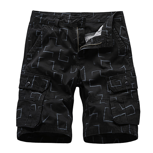 

Men's Chic & Modern Shorts Cycling Quick Dry Moisture Wicking Lightweight Breathable Soft Outdoor Sports Casual Daily Chinos Shorts Pants Plaid Lattice Knee Length Floral Zipper Pocket Army Green