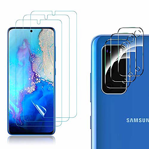 

msova screen protector for samsung galaxy s20 plus camera screen protector, samsung galaxy s20plus hd soft flexible tpu film screen protector clear (3pcs)