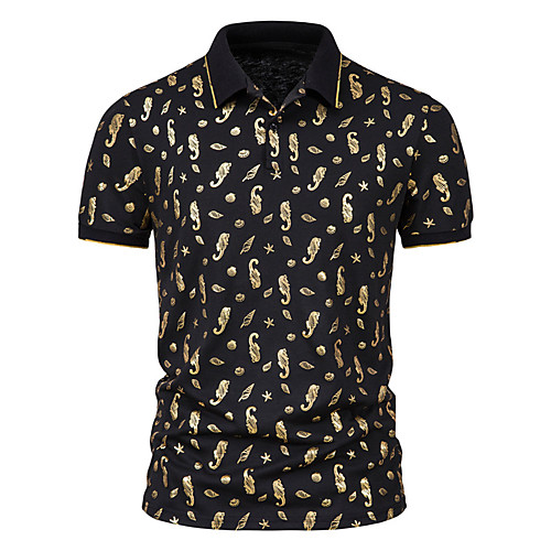 

Men's Golf Shirt Tennis Shirt Graphic Short Sleeve Casual Tops Fashion Comfortable White Black Red