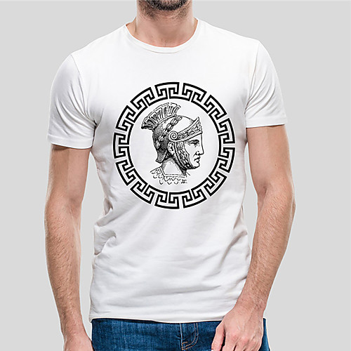 

Men's Unisex Tee T shirt Hot Stamping Graphic Prints Portrait Plus Size Print Short Sleeve Casual Tops Cotton Basic Fashion Designer Big and Tall White
