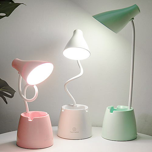

Desk Lamp Reading Light Dimmable Modern Contemporary USB Powered For Indoor Office 5V White