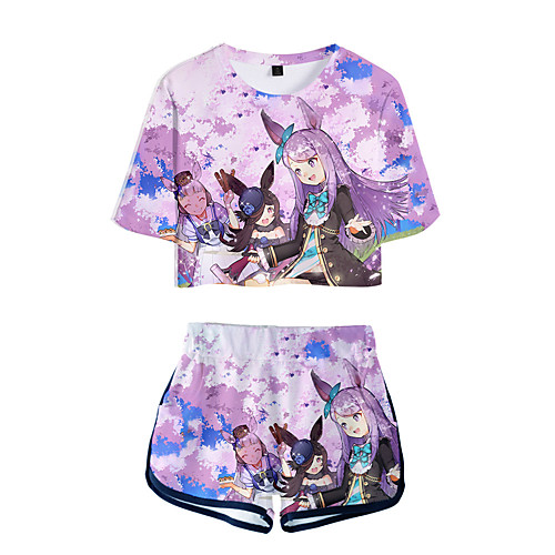 

Inspired by Pretty Derby Cosplay Cosplay Costume Outfits Terylene 3D 2 Piece Printing Shorts For Women's / Men's