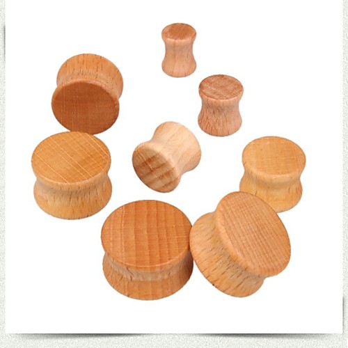 

Men's Earrings Classic Holiday Birthday Stylish Simple Wooden Earrings Jewelry Coffee For Street Formal Date Festival 1pc