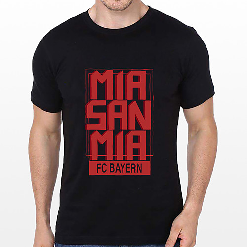 

Men's Unisex Tee T shirt Hot Stamping Graphic Prints Letter Plus Size Print Short Sleeve Casual Tops Cotton Basic Fashion Designer Big and Tall Black