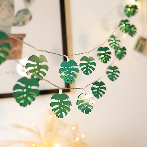 

LED String Light Creative Wrought Iron Leaf Shape Fairy String Lights Battery or USB Operation Wedding Holiday Party Garden Home Decoration