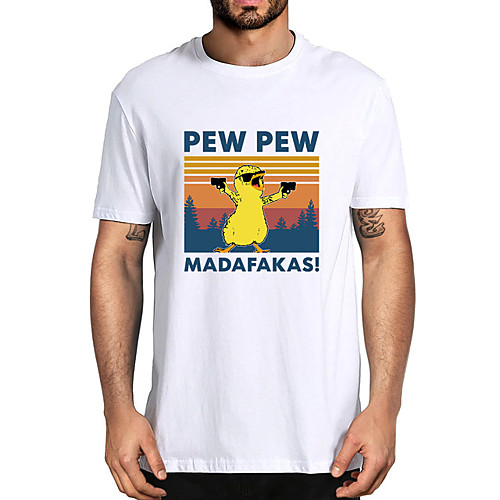

Men's Unisex Tee T shirt Hot Stamping Graphic Prints Duck Letter Plus Size Print Short Sleeve Casual Tops Cotton Basic Fashion Designer Big and Tall White Black Wine