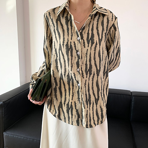 

Women's Coat Daily Wear Spring Summer Regular Coat Regular Fit Casual / Daily Jacket Stripes Stripe Light Yellow off-white