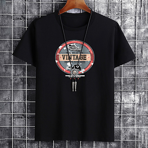 

Men's Unisex Tee T shirt Hot Stamping Graphic Prints Letter Plus Size Print Short Sleeve Casual Tops Cotton Basic Fashion Designer Big and Tall White Black Khaki
