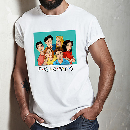 

Men's Unisex Tee T shirt Hot Stamping Graphic Prints Portrait Letter Plus Size Print Short Sleeve Casual Tops Cotton Basic Designer Big and Tall White