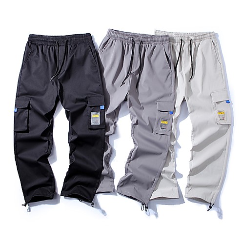 

Men's Chino Outdoor Sports Casual Home Pants Chinos Pants Solid Color Knee Length Black Khaki Dark Gray