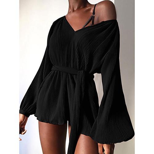 

Women's Casual 2021 Black Orange Jumpsuit Solid Color