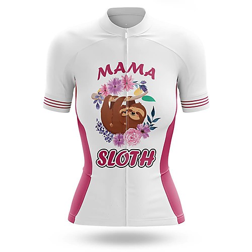 

21Grams Women's Short Sleeve Cycling Jersey Summer Spandex Polyester White Animal Bike Jersey Top Mountain Bike MTB Road Bike Cycling Quick Dry Moisture Wicking Breathable Sports Clothing Apparel