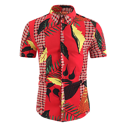 

Men's Shirt Other Prints Floral Short Sleeve Daily Tops Simple A