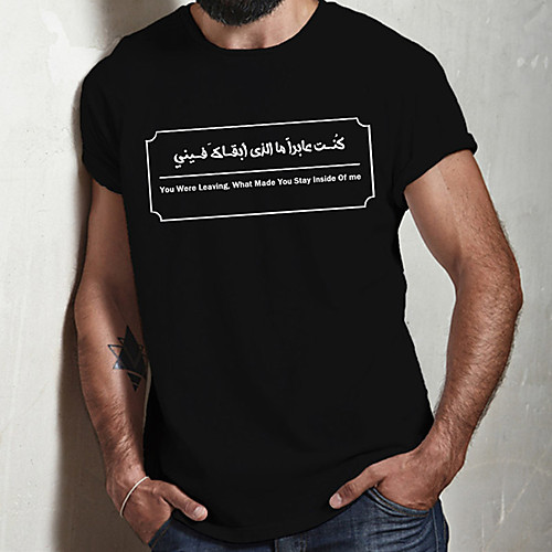 

Men's Unisex Tee T shirt Hot Stamping Graphic Prints Letter Plus Size Print Short Sleeve Casual Tops Cotton Basic Fashion Designer Big and Tall Black