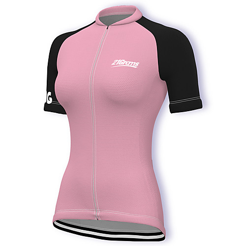 

21Grams Women's Short Sleeve Cycling Jersey Summer Spandex Polyester Pink Patchwork Bike Jersey Top Mountain Bike MTB Road Bike Cycling Quick Dry Moisture Wicking Breathable Sports Clothing Apparel
