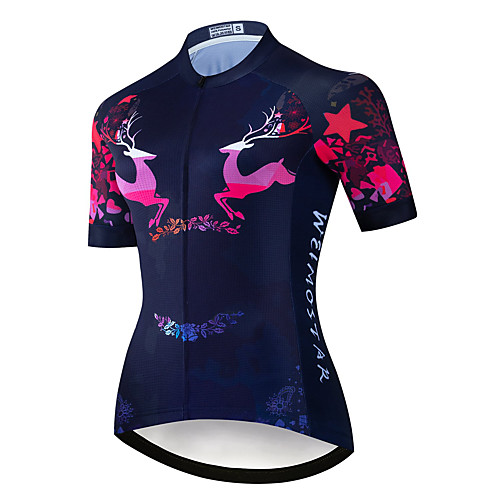 

21Grams Women's Short Sleeve Cycling Jersey Summer Spandex Polyester Black / Red Bike Jersey Top Mountain Bike MTB Road Bike Cycling Quick Dry Moisture Wicking Breathable Sports Clothing Apparel