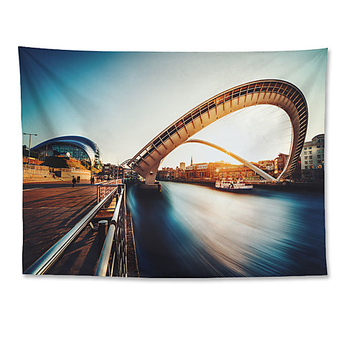 

Wall Tapestry Art Decor Blanket Curtain Hanging Home Bedroom Living Room Decoration Polyester Glare Suspension Bridge