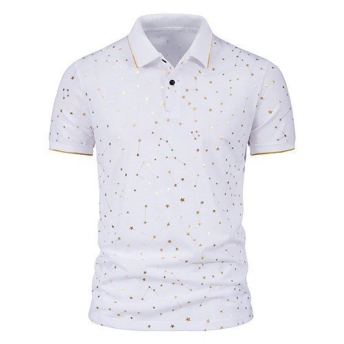 

Men's Golf Shirt Tennis Shirt non-printing Polka Dot Short Sleeve Casual Tops Simple Classic Wine White Black