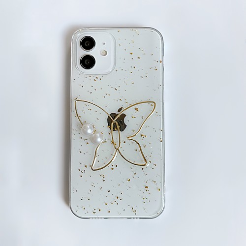 

Phone Case For Apple Back Cover iPhone 12 Pro Max 11 SE 2020 X XR XS Max 8 7 Shockproof Dustproof Butterfly Transparent TPU