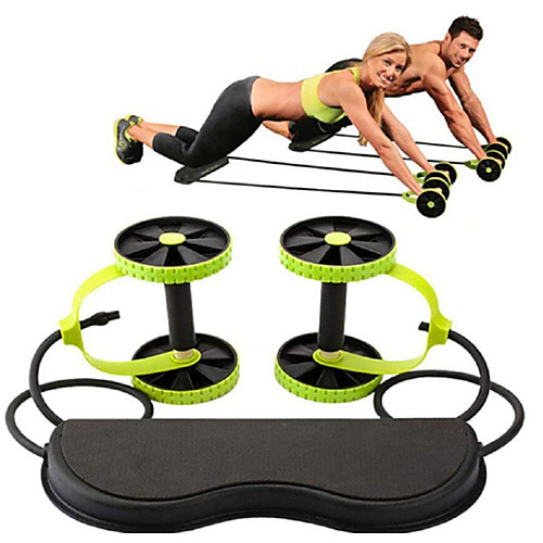 

# Ab Wheel Roller Abdominal Workout Equipment with Flexible Core Training Stretching TPE PP (Polypropylene) EVA for Yoga Fitness Gym Workout Waist Upper Arm Leg / Teenager