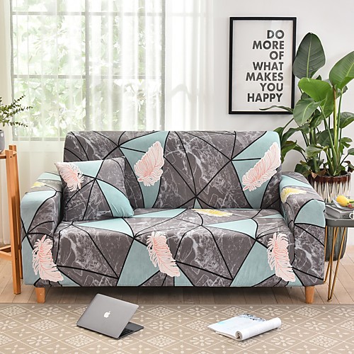 

Grey Triangle Print Dustproof All-powerful Slipcovers Stretch Sofa Cover Super Soft Fabric Couch Cover with One Free Boster Case(Chair/Love Seat/3 Seats/4 Seats)