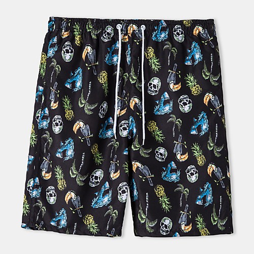 

Men's Casual Daily Holiday Shorts Pants Graphic Short Black