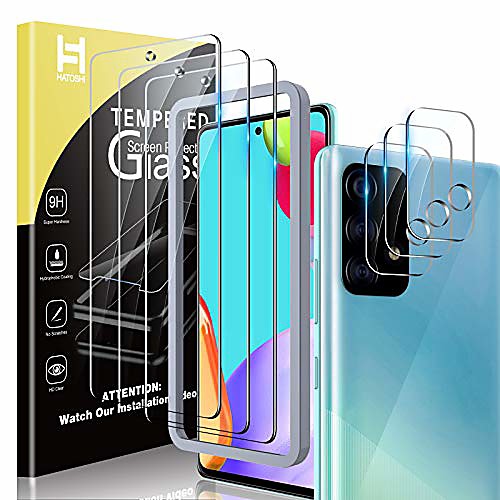 

Phone Screen Protector For Samsung Galaxy Galaxy A32 Galaxy A52 Galaxy A32 5G Galaxy A12 Galaxy A02s Tempered Glass 3 pcs High Definition (HD) Scratch Proof Front Screen Protector Phone Accessory