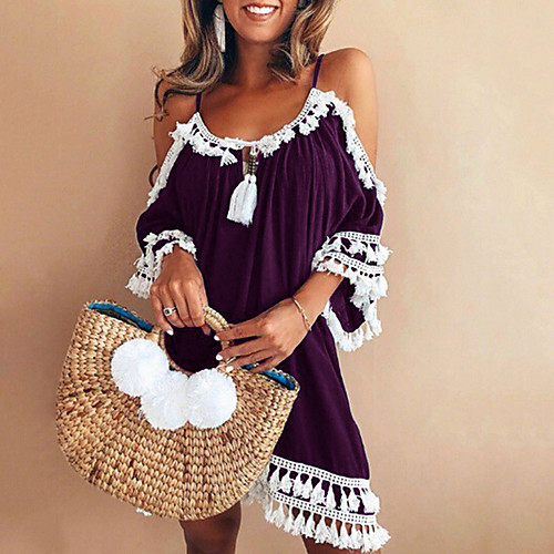 

Women's Strap Dress Knee Length Dress Blue Purple Black Red Sleeveless Pattern Summer Casual 2021 S M L XL 2XL 3XL 4XL 5XL