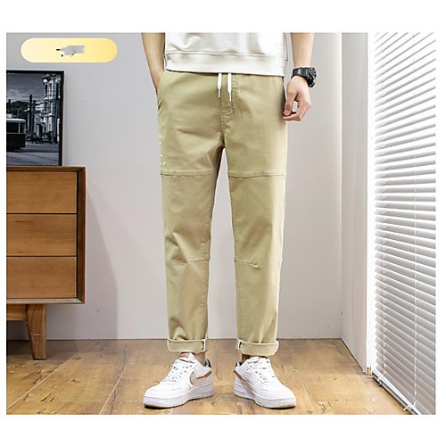 

Men's Chino Pants Pants Solid Color Black Khaki