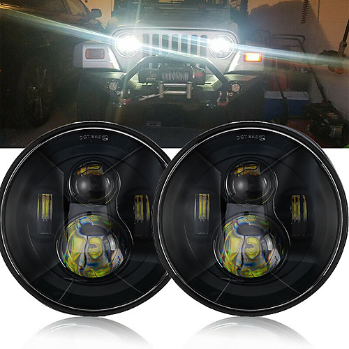 

OTOLAMPARA Matte Black High Bright Lightness150W Wrangler LED Headlight High Low Beam High Quality IP67 Waterproof 7 Inches LED Headlight 2pcs