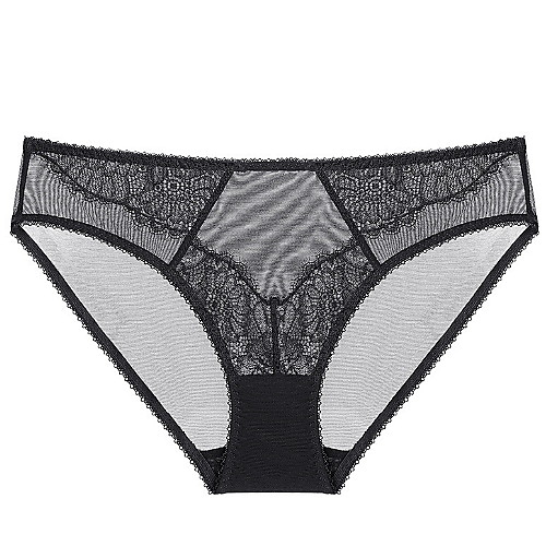 

Women's Lace Brief Micro-elastic Low Waist Light Blue S
