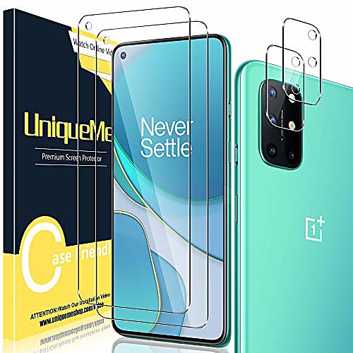 

uniqueme [2 2 pieces] protective film for oneplus 8t armored glass with installation tool oneplus 8t camera armored glass screen protector.