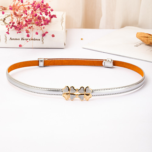 

Women's Buckle leatherette Belt Solid Colored / Party