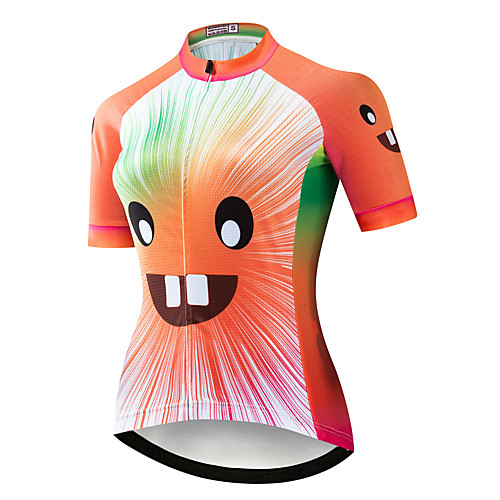 

21Grams Women's Short Sleeve Cycling Jersey Summer Spandex Polyester Red 3D Bike Jersey Top Mountain Bike MTB Road Bike Cycling Quick Dry Moisture Wicking Breathable Sports Clothing Apparel