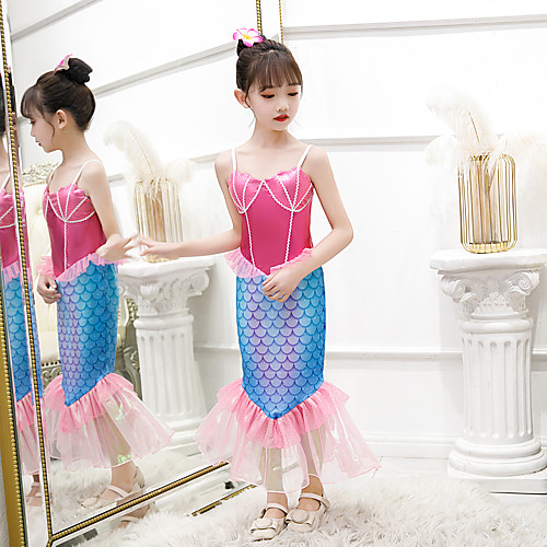

Girls' Dancing Dress Cute Tulle Satin Blue pink Dress / Kid's