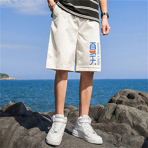 

Men's Shorts Shorts Pants Graphic Letter White Black