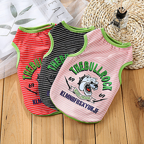 

Dog Cat Vest Striped Elegant Adorable Cute Dailywear Casual / Daily Dog Clothes Puppy Clothes Dog Outfits Breathable Black Red Pink Costume for Girl and Boy Dog Polyester XS S M L XL XXL