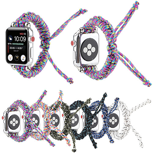 

Smart Watch Band for Apple iWatch 1 pcs Weave Bracelet Nylon Replacement Wrist Strap for Apple Watch Series SE / 6/5/4/3/2/1