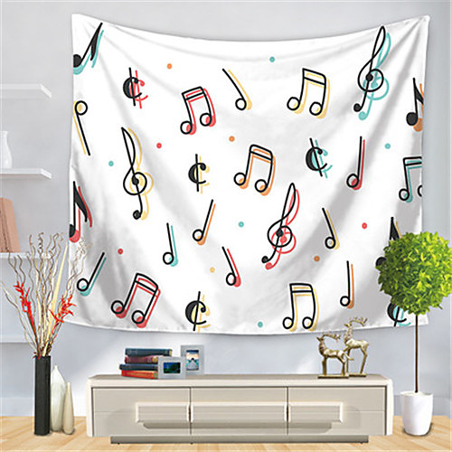 

Music Wall Tapestry Art Decor Blanket Curtain Hanging Home Bedroom Living Room Decoration Polyester