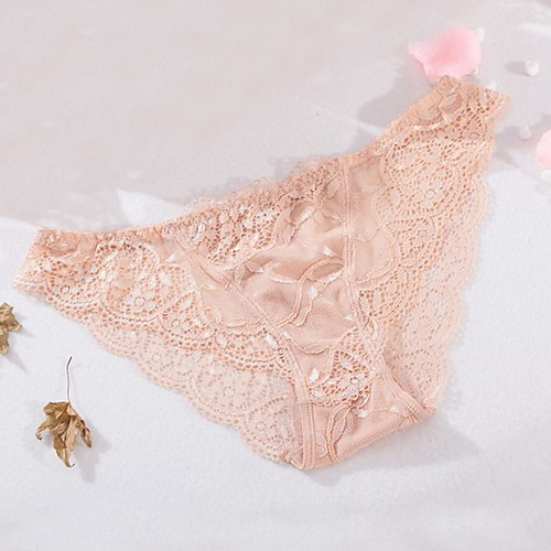 

Women's Lace Brief Micro-elastic Low Waist Blue S