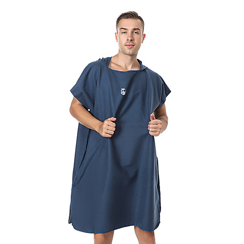 

Quick Drying Cape,Solid Color Superfine Fiber Double Side Velvet Water Absorption Swimming Beach Towel Bathrobe