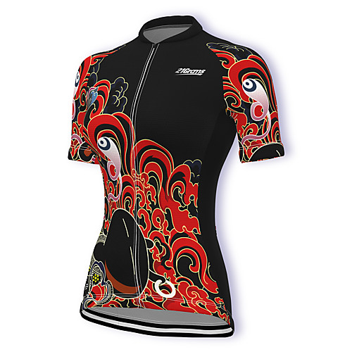 

21Grams Women's Short Sleeve Cycling Jersey Summer Spandex Polyester Red Bike Jersey Top Mountain Bike MTB Road Bike Cycling Quick Dry Moisture Wicking Breathable Sports Clothing Apparel / Stretchy